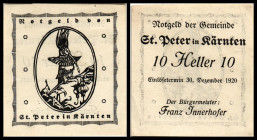 St. Peter in Kärnten
Kärnten. 10,20,50h, Auflg. 5 Stück, S922a. I