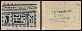 Villach, prv. Wirtschafts - Verband
Kärnten. 10,20h, Rs Firmenstempel, 1114. III/II