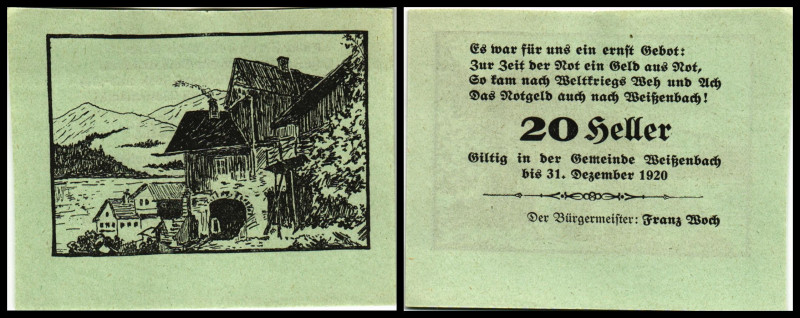 Weißenbach
Kärnten. 10,20,50h (Familie1 – Werte immer Bildgleich) S1154/Ib. I...