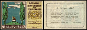 Deutsch-Altenburg, Kriegerdenkmalausschuß d. Gde
Niederösterreich. 5,10,20 Kronen Sept.1920, 120a. I