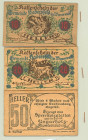 Hadersdorf, Gde auf Sperrholzplatten
Niederösterreich. 10,20,50h, WZ rot auf blau, IIIa. I