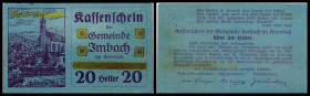 Imbach, Gde
Niederösterreich. Gold-Ausgabe auf gefärbten Papier, 10,20,50h P-blau, D.violett, S404 (neu). I
