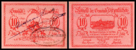 Petzenkirchen Gde
Niederösterreich. 10h Gemst. u. hs. Uschr.d.Bgm, zu 740, nicht im Katalog. I