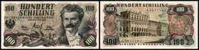 2x 100 Schilling 1960, Wien zu OeNB eng/weit, Richter-289(a,b) K&K-244 a,b. II