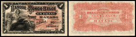Belgisch Kongo. 1 Francs 15.10.1914 MATADI, P-3B. III/IV
