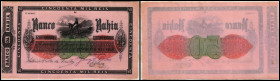 Banco Bahia
Brasilien Specialized Issues. 50 Mil Reis (1860 3.Serie) zu P-S388, 4 hs. Signaturen. I