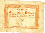 Republik
Frankreich. 1000 Francs 7.1.1795, P-A80. IV