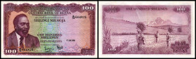Kenya. 100 Shillings 1.7.1969, P-10a. II-