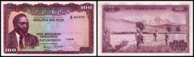 Kenya. 100 Shillings 1.7.1971, P-10b. I