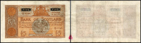 Bank of Schottland
Schottland. 5 Pfund 28.7.1931 (letztes Datum) Sign. A.Rose, P-82d, NSt.,. III/IV