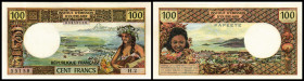 Institut d’Emission d’Outre-Mer
Tahiti / Papeete. 100, 500 Francs (1971/70) Serie H2/K1, P-24a/25a. I