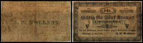 Klattau, Böhmen, A.F.Wollner. 2x5, 1x10 Kr, März 1849, 5Kr hs. Signatur li oder re.senkrecht, 10Kr.? Ke-276. III/IV