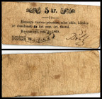 Rozsnyó (Rosenau) Ostslowakei, Anton Faymann. 5,25,50 Kr. 5.oct.1860, Vs Fi-Stempel u.hs. Signatur, Ke-Nachtrag (851). IV/III