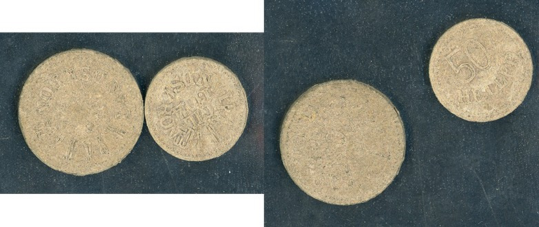 Landskron, Böhmen, M.Pam & Co.(Kartonagenfabrik). 50 Heller, 1 Krone o.D.-1.10.1...
