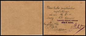 Lounsky akciovy cukrovar drive M.Valtera (Zuckerfabriik A.G.)
Louny, Böhmen, Stadt. 1,2,5 Kronen 15.8.1914, hs. KN, FiStpl., Richter-83,3. I-/I