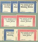 Handels- u. Gewerbekammer
Wien, NÖ, Landeshauprstadt. 7 Stück, 20, 3x50h, 3x1K( 2 Varianten) 2x mit Allonge, Richter-169/IA. I