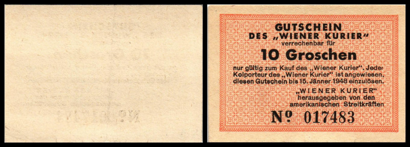 Herausgegeben von den amerikanischn Streitkräften
Wien, Wiener Kurier. 5,10 Gros...
