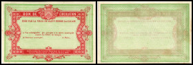 Frankreich Notgeld 1870. Saint-Piere les Calais, blanko, einseitig, sowie St.Gobain, 1,5 Francs und KN, blanko, einseitig. I