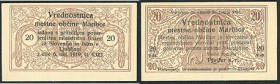 Slovenien. Marburg 1919, 37 Stück, 10 vin.(20) 20 vin (17). I