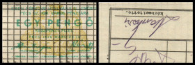 Ungarn 1944/45. Pecs,  1 Pengö, 15.3.1945, Vs mit Gitteraufdruck, später Rs als Formular verwendet. I