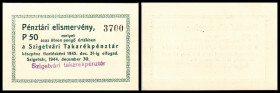 Ungarn 1944/45. Szigetvari, takarékpénztar (Sparkasse), 50 Pengö, 30.12.1944. I