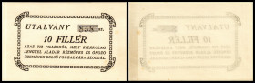 Ungarn 1944/45. Budapest, Lengyel Aladar, 10,50 f, 1,4 K, (1919) Rézmüvés ónonzó (Kunstanstalt für Kupfer- u.Zinnwarenerzeugnisse). I