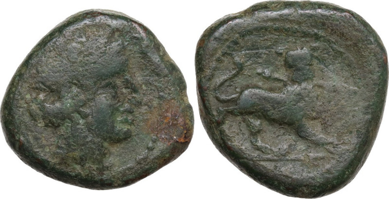 Greek Italy. Central Italy, uncertain mint. Capua or Minturnae(?). AE 20.5 mm. l...