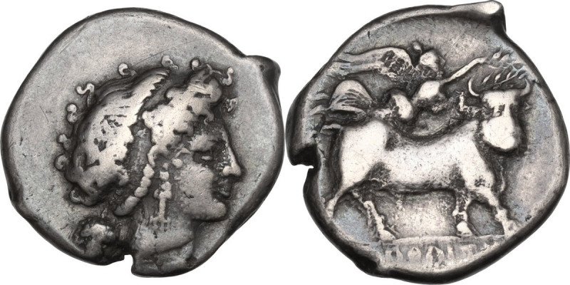Greek Italy. Central and Southern Campania, Neapolis. AR Nomos, c. 320-300 BC. O...