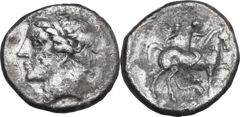 Greek Italy. Southern Apulia, 'Campano-Tarentine'. AR Nomos, c. 281-228 BC. Obv....