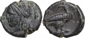 Sicily. Akragas. Phintias, Tyrant (289-278 BC). AE 15.5 mm. Obv. Laureate head of Apollo left. Rev. Sea eagle standing right, looking back. HGC 2 168;...