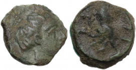 Sicily. Syracuse. Second Democracy (466-405 BC). AE Onkia, c. 435-415 BC. Obv. Head of Arethusa right. Rev. Octopus; below, pellet. CNS II 10; HGC 2 1...