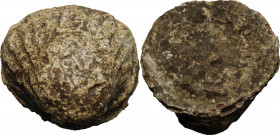 Aes Premonetale. AE Solid Cockle-shell, 5th-4th centuries BC. AE. 57.00 g. 29.00 mm. VF.