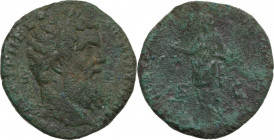 Pertinax (January-March 193 AD.). AE Sestertius. Obv. Laureate head right. Rev. Providentia standing left, raising right hand to a large star in upper...