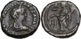 Severus Alexander (222-235 AD.). Billon Tetradrachm, Alexandria mint, Egypt. Obv. Laureate, draped and cuirassed bust right. Rev. Dikaiosyne standing ...