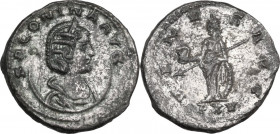 Salonina, wife of Gallienus (died 268 AD). BI Antoninianus, 267 AD, Siscia mint. Obv. Diademed and draped bust right on crescent. Rev. Venus standing ...