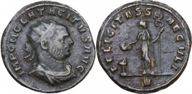 Tacitus (275-276). BI Antoninianus. Siscia mint, 5th officina. 5th emission, early-June 276 AD. Obv. Radiate, draped, and cuirassed bust right. Rev. F...