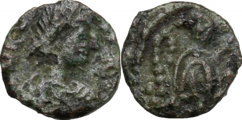 Vandals in North Africa. Thrasamund (496-523 AD). AE Nummus, Carthage mint. Obv....