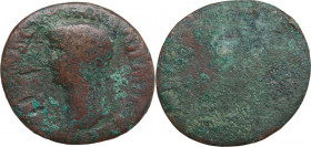 Ostrogothic Italy. Non-Regal Bronze Issue from the Period of Theoderic and Athalaric. AE Follis. Early to mid 6th century. 'Countermarked' early Imper...