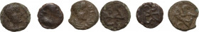 Ostrogothic Italy, Athalaric (526-534). Lot of three (3) AE 2,5 Nummi, Ravenna mint. Obv. Bust right. Rev. Monogram. MEC 1, 135-7. AE.