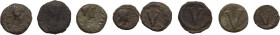 Justinian I (527-565). AE Pentanummium, uncertain mint. Struck 540-565. Obv. Diademed, draped, and cuirassed bust right. Rev. Large V within wreath. D...