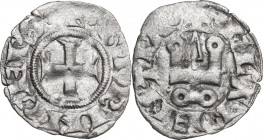 Frankish Greece, Achaea. Guillame II de Villehardouin (1246-1278). BI Denier Tournois. Metcalf 922ff. BI. 0.80 g. 18.00 mm. VF.
