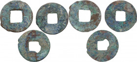 China. Qin (221-206 BC). Lot of three (3) Ban Liang. Hartil 7.5. AE. F.