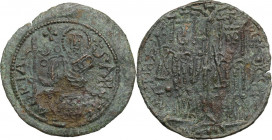 Hungary. Bela III (1172-1196). AE Scyphate unit. Huszár 72. CNH 98 (as Stephan IV). AE. 2.88 g. 27.00 mm. Green patina. VF.