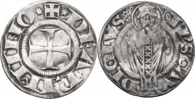 Italy. Autonome (1250-1385). AR Grosso agontano, Ancona mint. CNI 1/28; MIR (Emilia) 1353. AR. 2.02 g. 20.50 mm. About VF.
