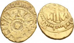 Italy. Ruggero II (1105-1154). AV Multiple of Tarì, Messina or Palermo. Obv. Star in circle. Rev. Cross potent on shaft; IC | XC / NI KA in quarters. ...