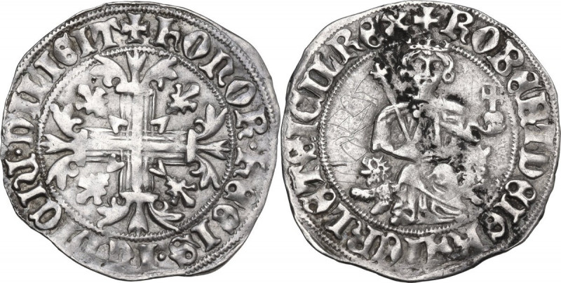 Italy. Roberto d'Angiò (1309-1343). AR Gigliato, Napoli mint. P/R 1-2; MIR (Napo...