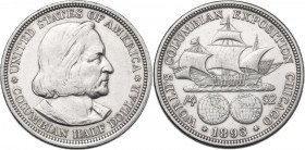 USA. AR Half dollar 1893 'Columbian Exposition'. KM 115. AR. 30.00 mm. XF.