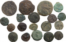 Greek World. Carthage and Carthaginians. Multiple lot of nineteen (19) unclassified AE coins. AE.