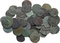 The Late Roman Empire. Multiple lot of fourty-nine (49) unclassified AE coins. AE.