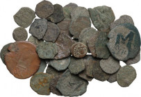 The Byzantine Empire. Multiple lot of fourty-nine (49) AE unclassified denominations. AE.